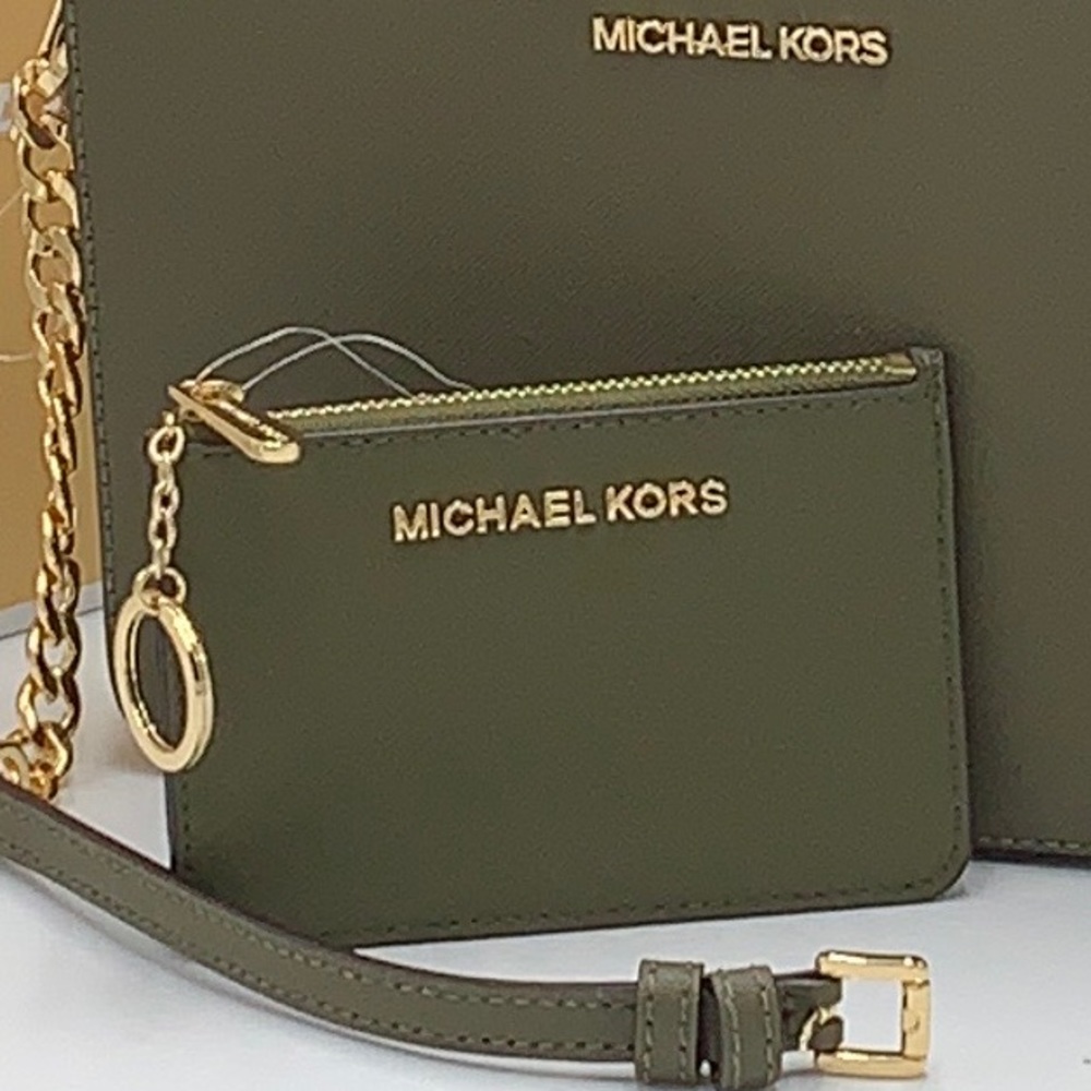 MICHAEL KORS SMALL TOP ZIP COINPOUCH WITH ID KEYCHAIN CARDHOLDER WALLET
OLIVE - Picture 15 of 16